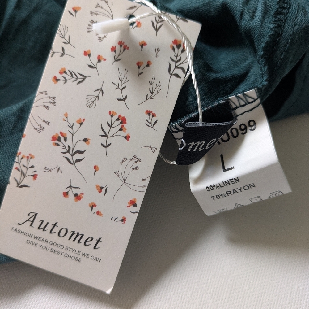 AUTOMET New Womens Rompers One Shoulder Jumpsuits Linen Shorts Jumper Size L - Picture 5 of 11
